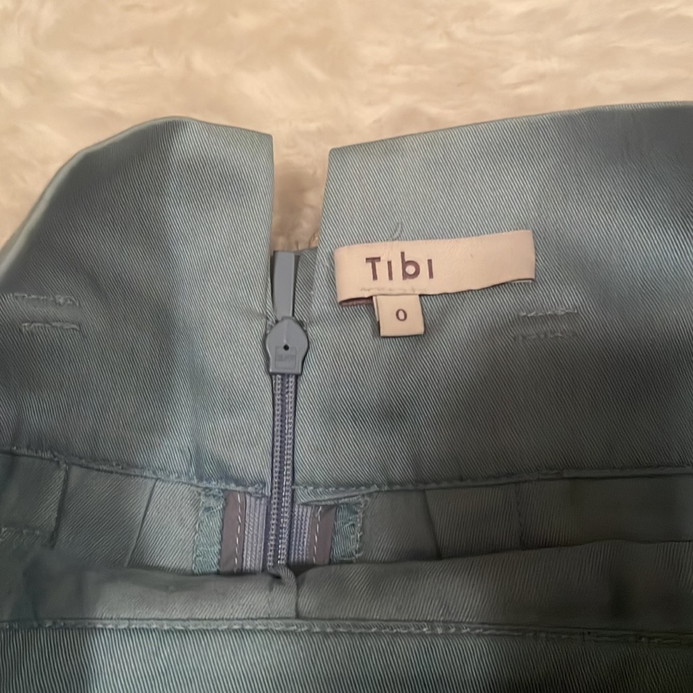 Tibi Chambray Faux Wrap Skirt - Picture 4 of 7